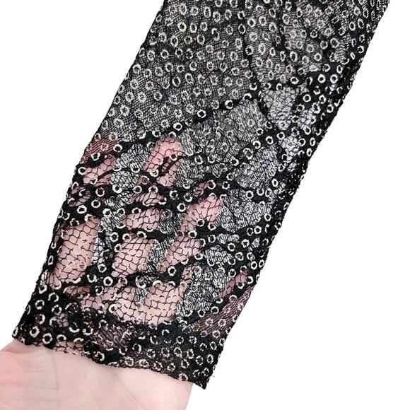 Reiss Black‎ Lace Overlay Bodycon Ruched Mini Dress Size 2 - Picture 10 of 15